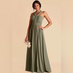 BIRDY GREY Grace Convertible Dress, 
Chiffon Moss Green